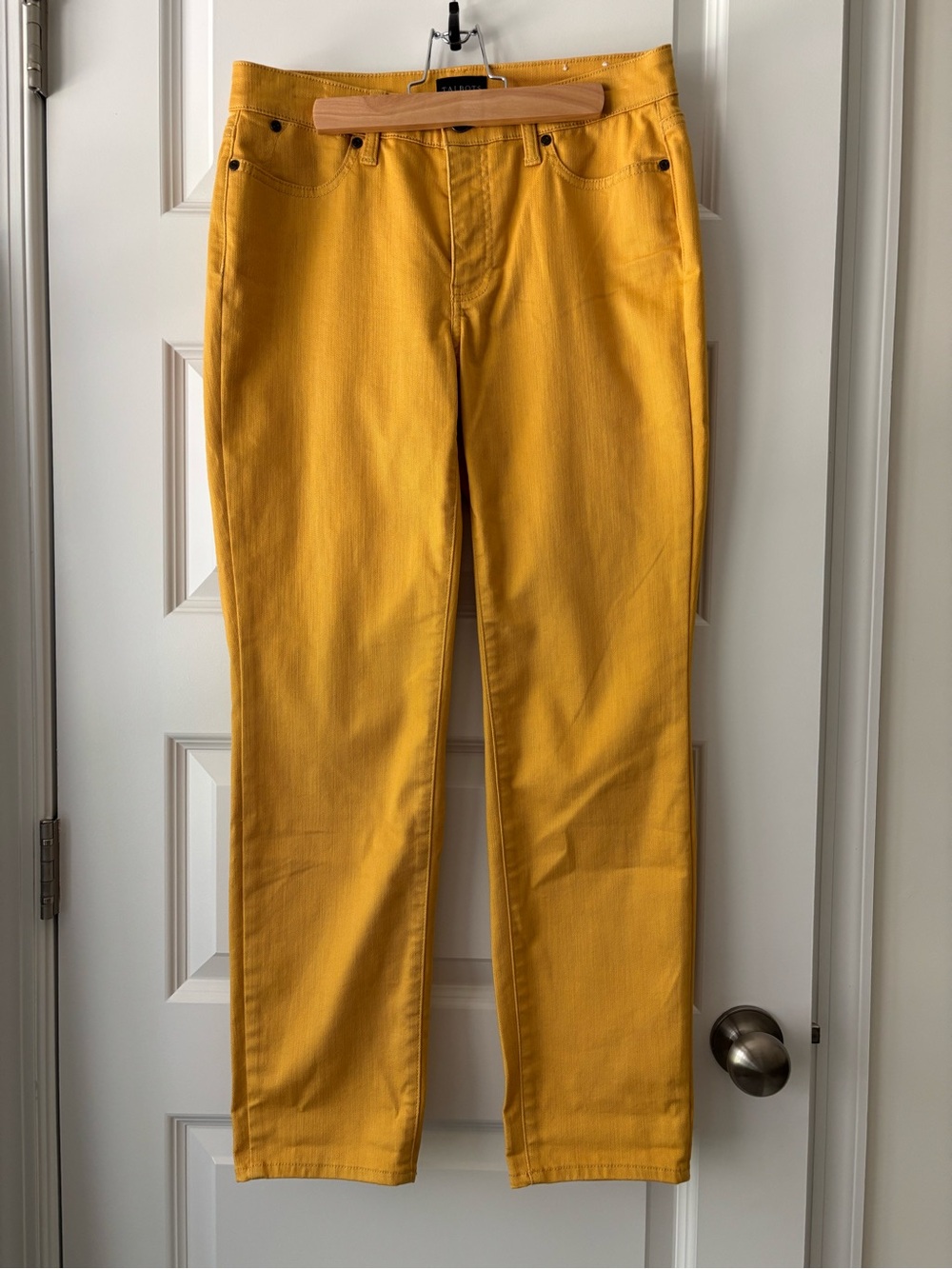 Talbots Mustard Yellow Slim Ankle Jeans Size 4